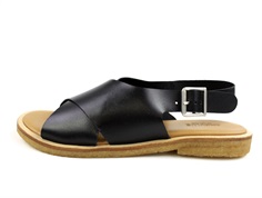 Angulus black buckle sandal